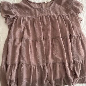 Entro Textured Mauve Blouse